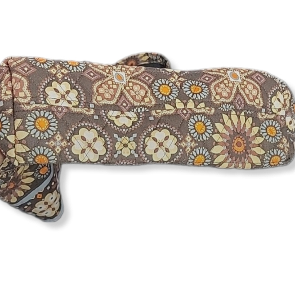 Vera Bradley Floral Tote in Brown, Cream, Yellow Muted Colors Great for Everyday - Picture 7 of 10